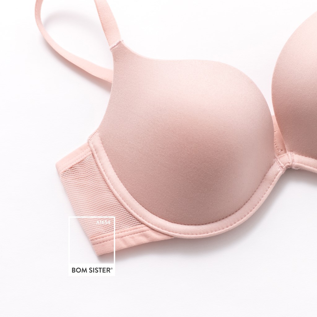 [Mã FARSBRBOM1 giảm 10% đơn 99K] Áo Lót Có Gọng Mút Mỏng Cài Sau Màu Trơn Lưng Lưới BOM SISTER A1654 | BigBuy360 - bigbuy360.vn