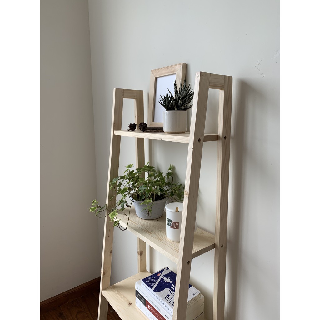 KỆ GỖ ĐỂ ĐỒ ĐA NĂNG 4 TẦNG/ GIÁ SÁCH DECOR PHÒNG KHÁCH - ĐỒ GỖ NỘI THẤT FEGO