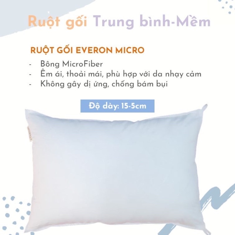 Ruột Gối Everon Micro Cao Cấp Evemic 45x65