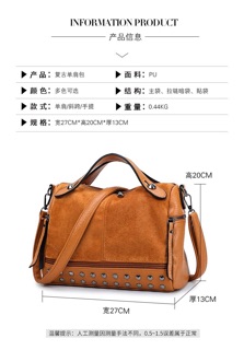 Túi da mềm kiểu dáng công sở vintage