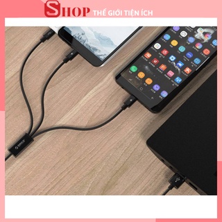 Cáp sạc 3 đầu lightning, micro usb, type c -lp-116-88027-thế giới tiện ích