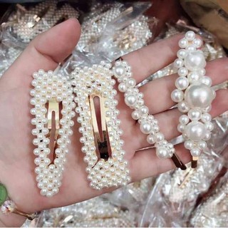 set 20 kẹp tóc ngọc trai túi zip
