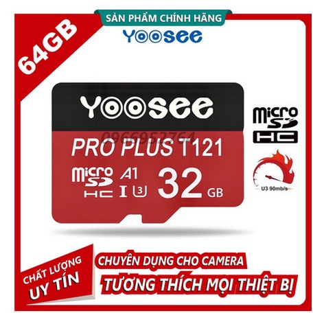 Thẻ Nhớ Microsd YooSee 32/64GB Cao Cấp Tốc Độ Cao Dùng Cho Camera