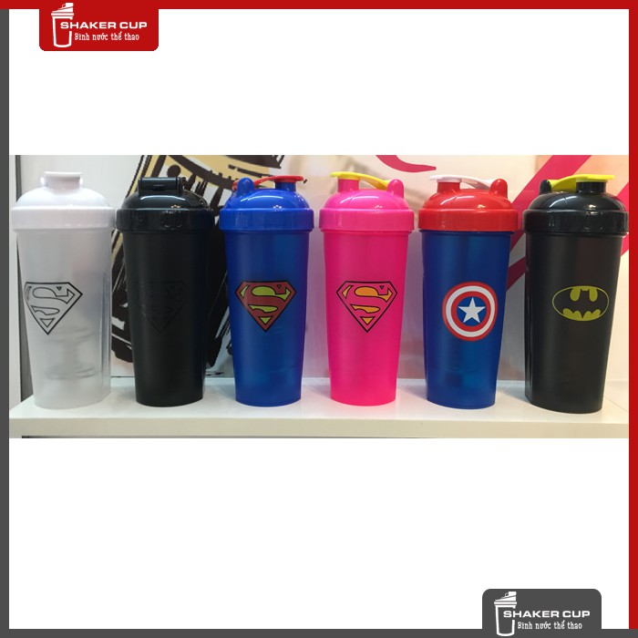 Bình nước bình lắc thể thao Super Hero Shake Bottle