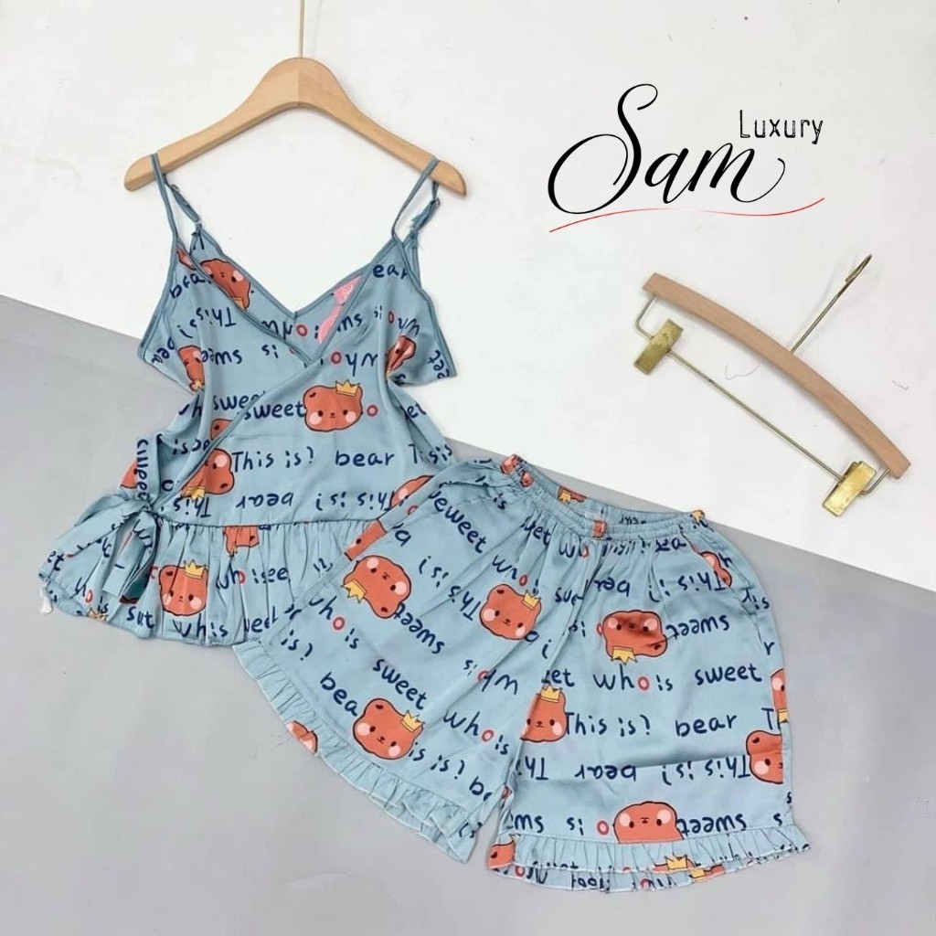 Đồ ngủ pyjama hàn quốc, chất vải lụa mềm mịn, Sam luxury | BigBuy360 - bigbuy360.vn