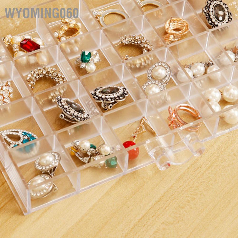 Wyoming060 5 Layer Transparent Jewelry Box Drawer Type Dustproof Storage 120 Compartm