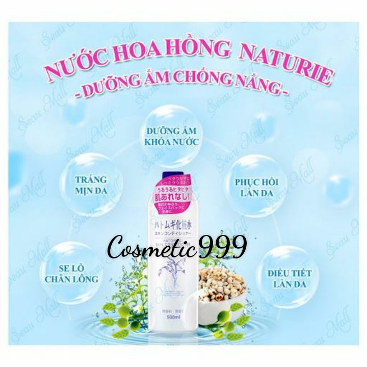 Nước hoa hồng ý dĩ, toner ý dĩ hatomugi naturie nhật bản chính hãng Cosmetic999