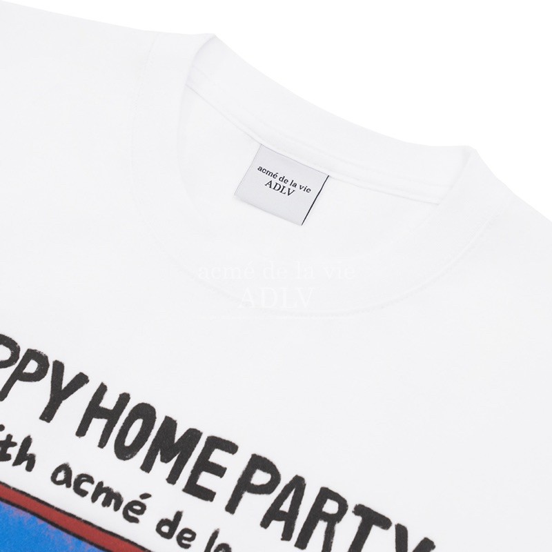 Áo phông ADLV- HAPPY HOME PARTY SHORT SLEEVE T-SHIRT WHITE