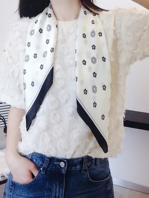 Khăn lụa vuông 70x70 turban quàng cổ,áo khăn yếm bandana thời trang đội đầu - Maben