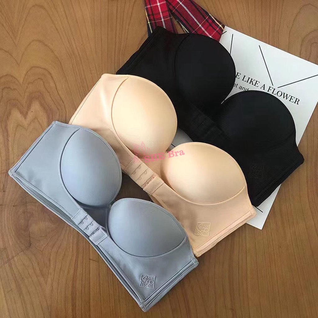 Áo Ngực Chống Tuột Cup Ngang Khóa Cài Trước Nâng NgựcTạo Khe Gợi Cảm ALO06