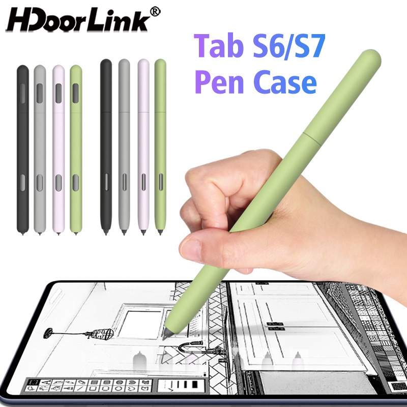 Vỏ bọc bảo vệ bút cảm ứng HdoorLink bằng silicone đơn giản dễ thương cho Samsung Galaxy Tab S6 S7 Lite