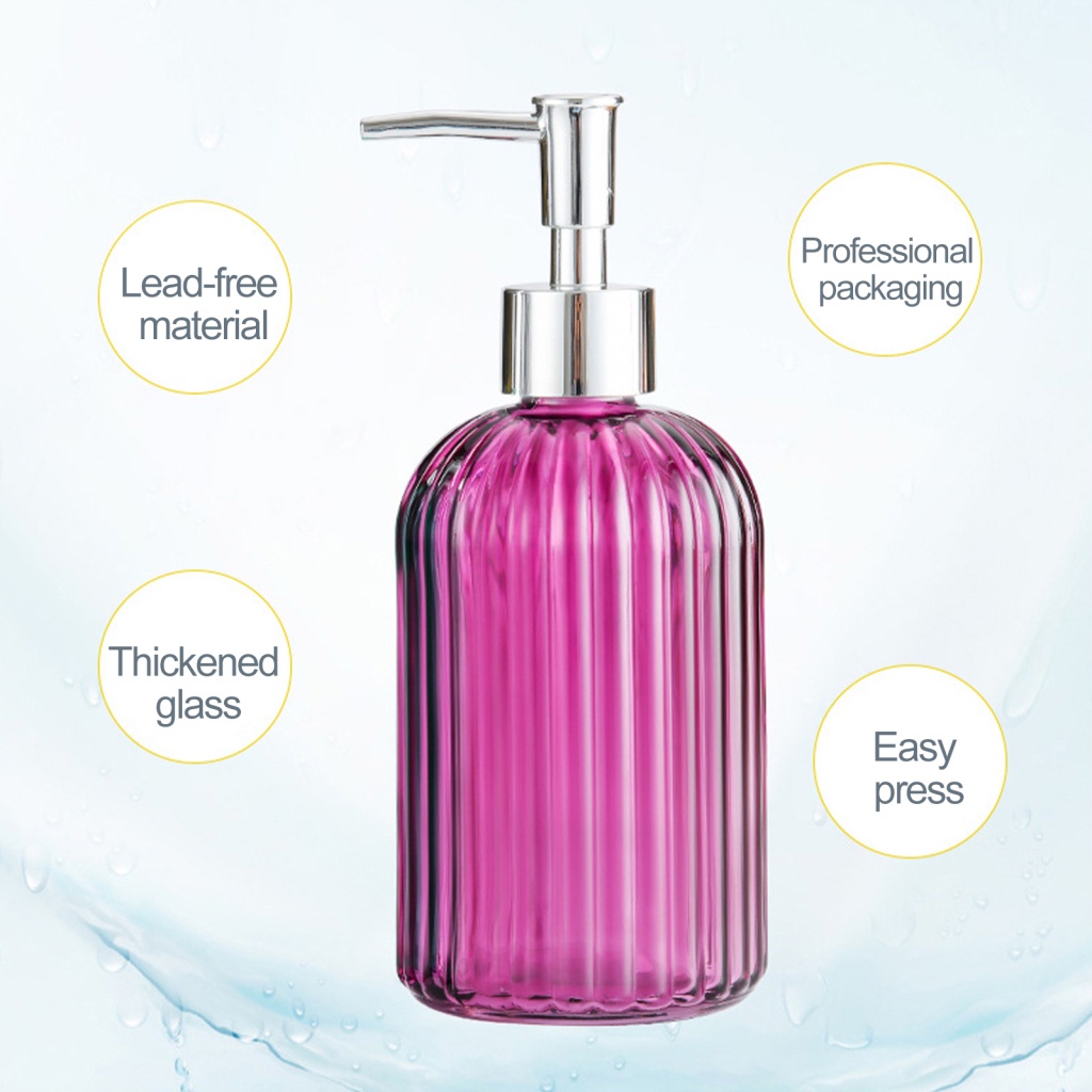 Bình Thủy Tinh Đựng Xà Phòng Rửa Tay Dạng Nhấn Tiện Dụng Cho Nhà Bếp / Phòng Tắm