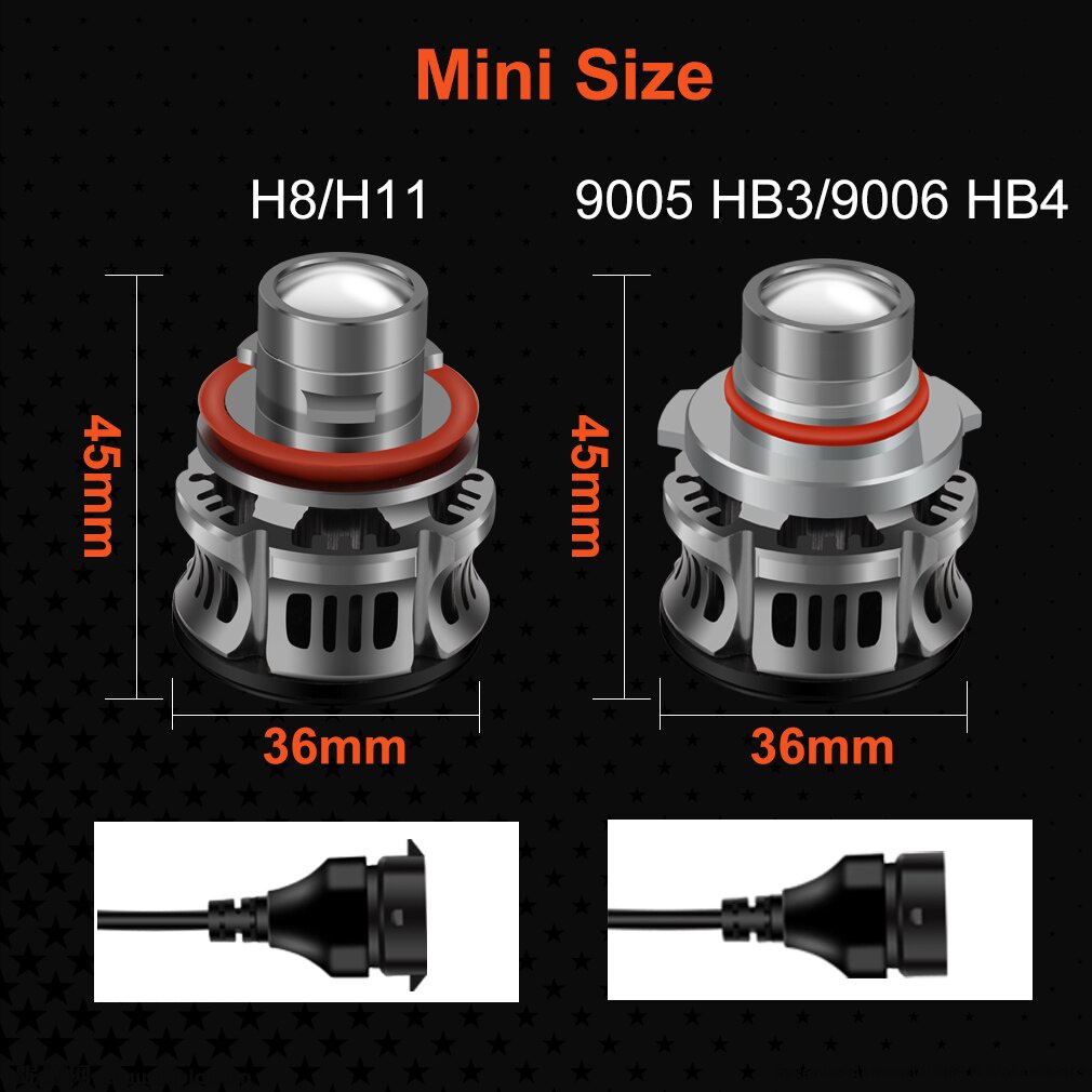 1 Cặp Đèn LED Sương Mù H11 H7 9006 HB4 9005 HB3 12V Cho Xe Hơi