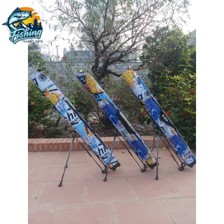 Bao đựng cần câu cá loang đại dương 2 ngăn 1m25 dạng cứng có chân cao cấp