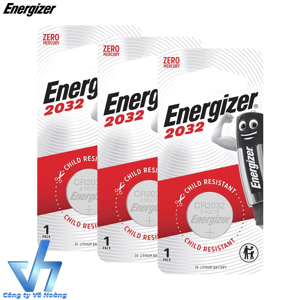 Bộ 3 Pin Energizer 2032 3V (Bạc)