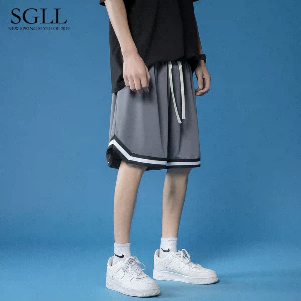 Quần Short Dáng Suông Lưng Thun Co Giãn Thoải Mái Phong Cách Thời Trang Hàn Quốc Cho Nam Giới Có size Lớn M-2XL