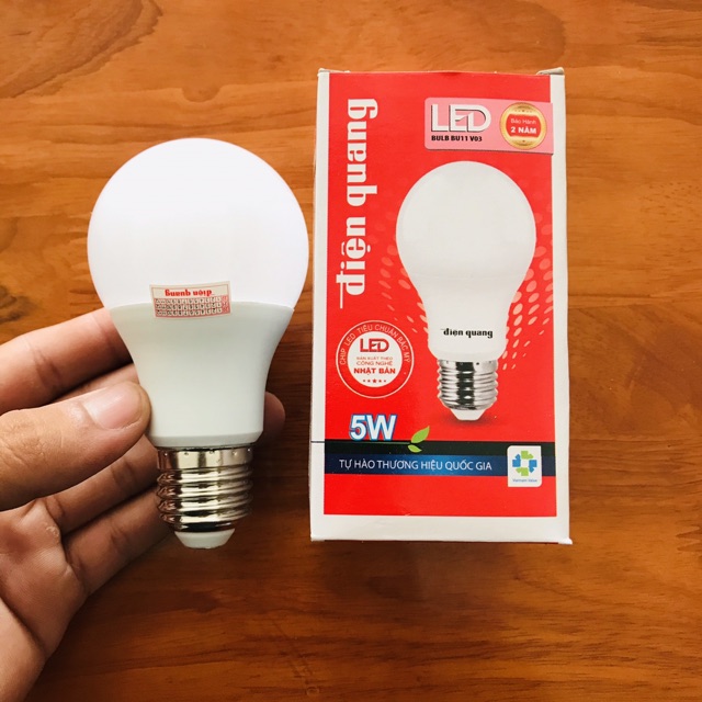 Đèn LED Bulb Điện Quang (5W daylight, chụp cầu mờ)