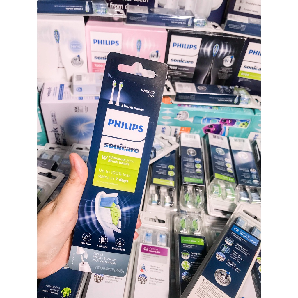 [Hàng Mỹ] Đầu bàn chải điện Philips Sonicare W DiamondClean
