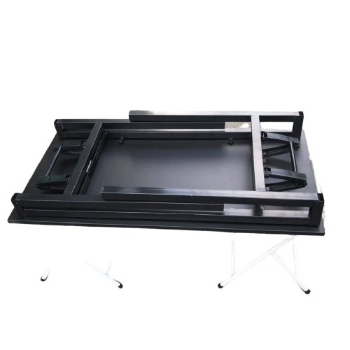 Bàn làm việc xếp gọn  MDF ĐEN nhập khẩu cao cấp - chân sắt MÀU ĐEN thép hợp kim sơn tĩnh điện cao cấp