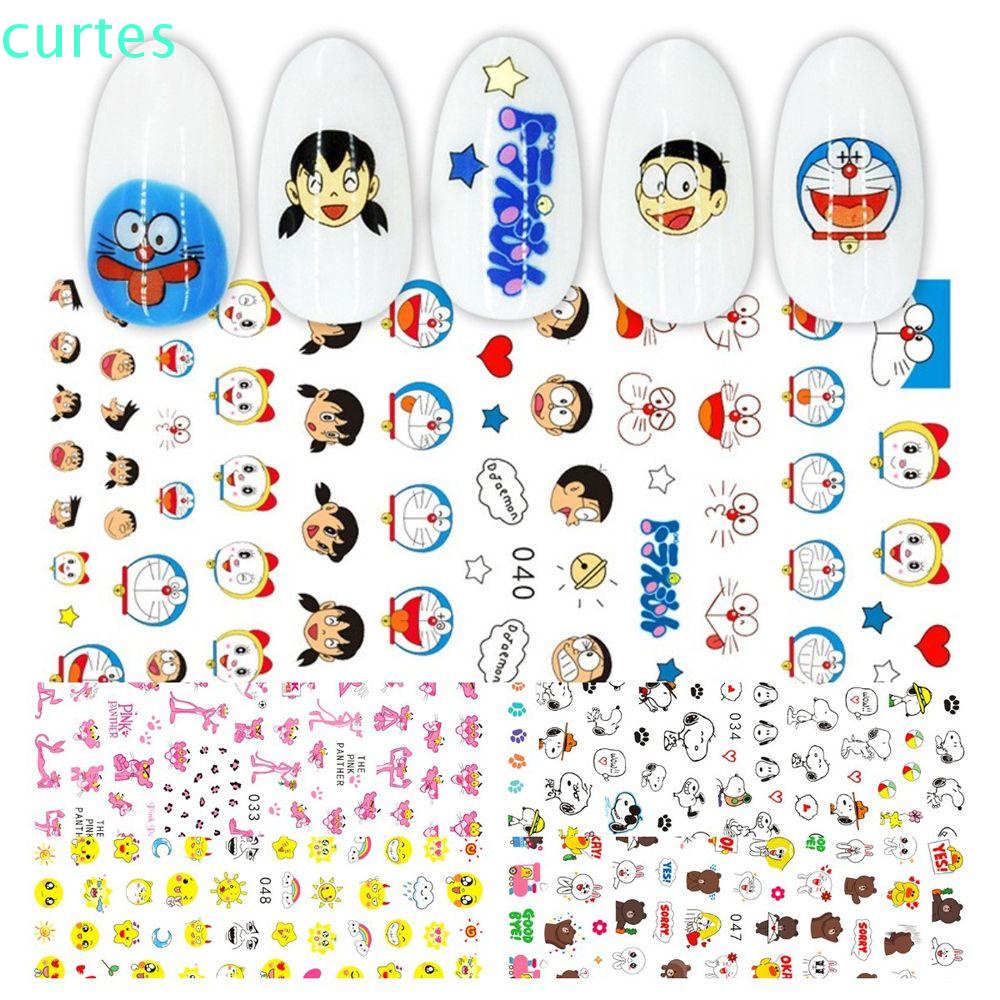 Sticker dán móng tay họa tiết hoạt hình 3D trang trí DIY dễ thương dành cho nữ/trẻ em