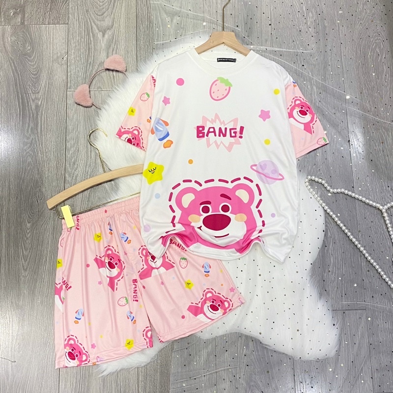 Bộ đồ ngủ mặc nhà form rộng thoải mái chất thun lạnh thoáng mát
