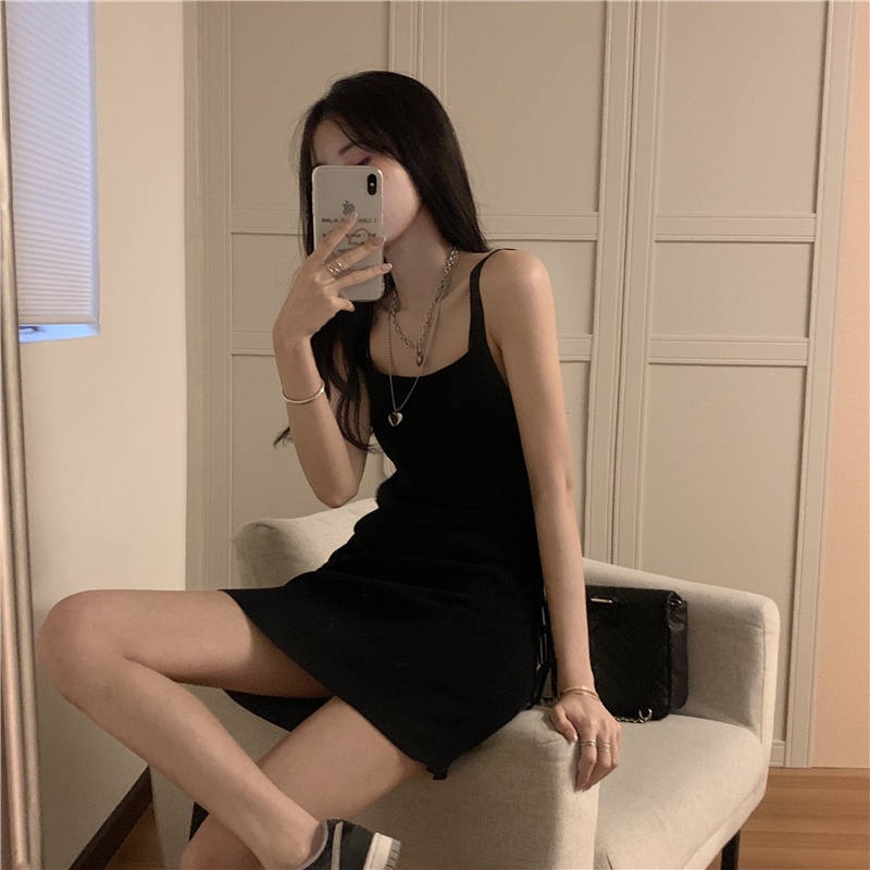 Đầm hai dây ZHELIHANGFEI phối ren xinh xắn thời trang cho nữ