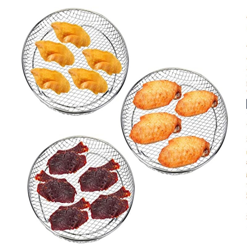 Giá Để Đồ Chiên Ba Tầng Bằng Thép Không Gỉ Tiện Dụng