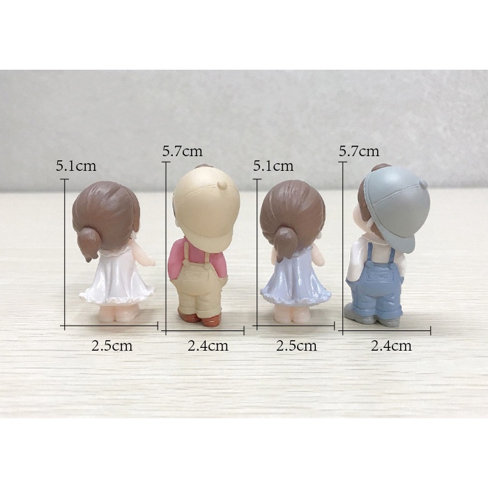 Trang Trí Ô Tô Bàn Làm Việc Phòng Khách Cặp Đôi Nam Nữ Siêu Đáng Yêu - Phụ Kiện Decor Xe Hơi Hitechlife Cao Cấp Giá Rẻ