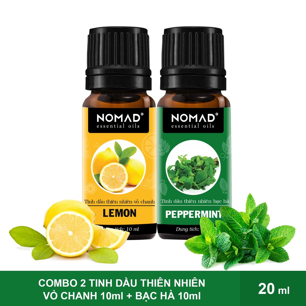 Combo 2 Tinh Dầu Nguyên Chất Nomad Hoa Oải Hương (10ml) và Gỗ Thông (10ml)