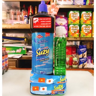 NƯỚC TẨY RỬA NHÀ TẮM SUZY HƯƠNG QUẾ 1L TẶNG NƯỚC RỬA BÁT SUZY 500ML