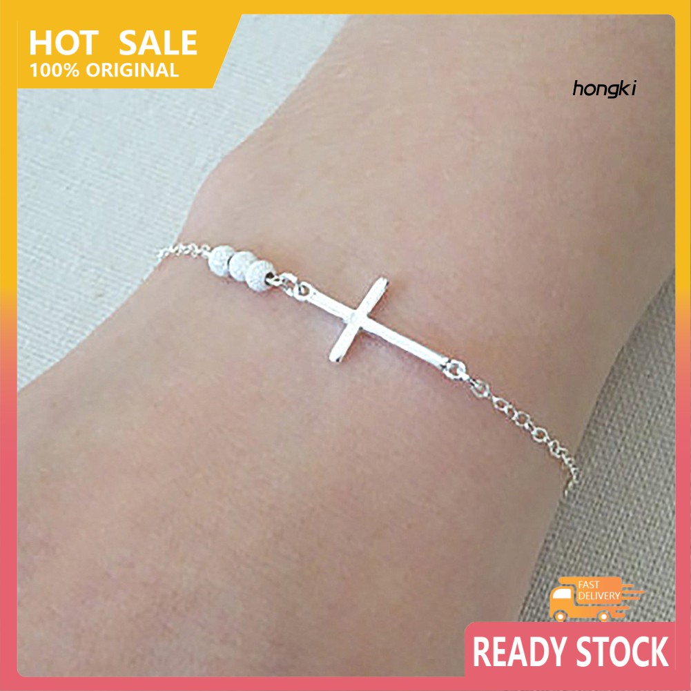 Vòng Tay Chuỗi Hạt Mặt Thánh Giá Thời Trang Dành Cho Nữ