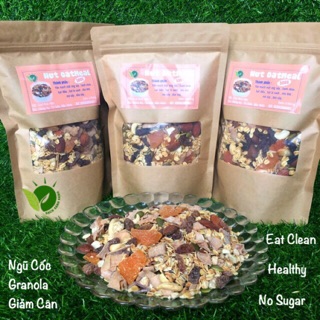 [ 2 Hộp Tặng Bát + Thìa ] Ngũ Cốc Ăn Kiêng Sạch Sành Xanh / Granola / Ngũ Cốc Mix Hạt