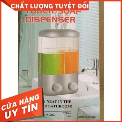 [XẢ KHO+FREE SHIP] Hộp nhả dầu gội,nước rửa tay 2 ngăn hoặc 1 ngăn tiện lợi