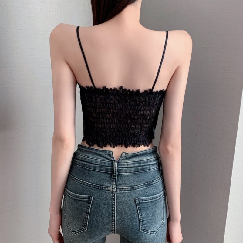 Áo Dây Da Pu Có Miếng Đệm Ngực Thời Trang Quyến Rũ