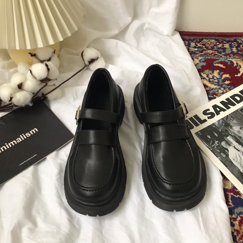 Giày loafer búp bê có quai Yannie Lolita vintage cổ điển