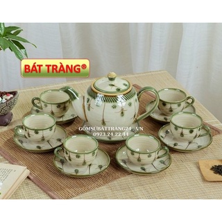 ẤM TRÀ CAO CẤP BỘ ẤM CHÉN ĐẸP BÌNH PHA TRÀ BÁT TRÀNG QUÀ TẶNG GIÁ RẺ