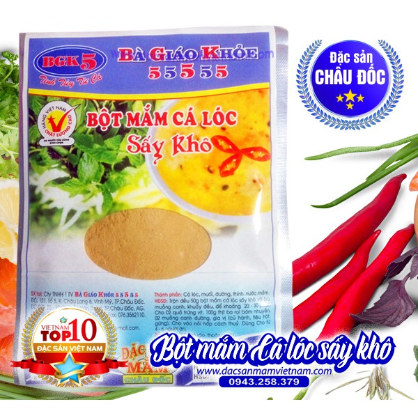 Bột mắm cá lóc sấy khô
