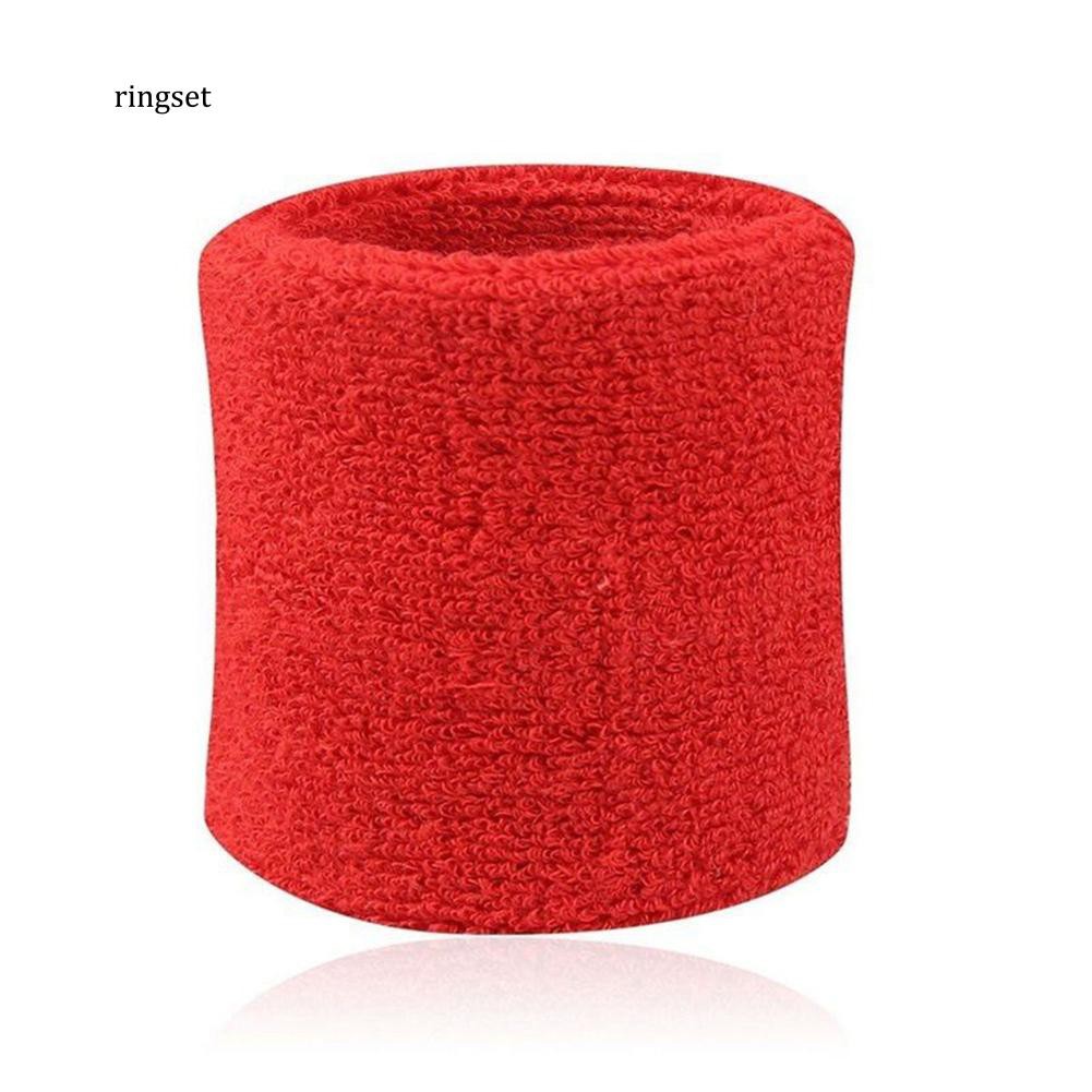 Set 2 băng cổ tay thể thao vải cotton mang khi chơi tennis tiện dụng