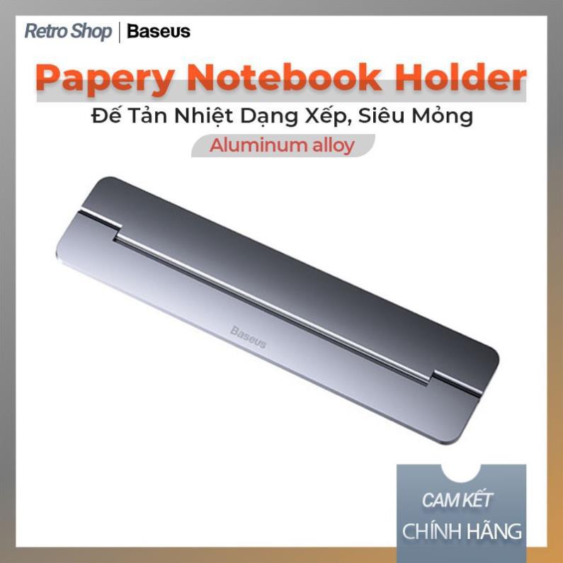 | New Model 2020 | Đế Nâng Tản Nhiệt Dạng Xếp, Siêu Mỏng Baseus Papery Notebook Holder Dùng cho cho Macbook/ Laptop