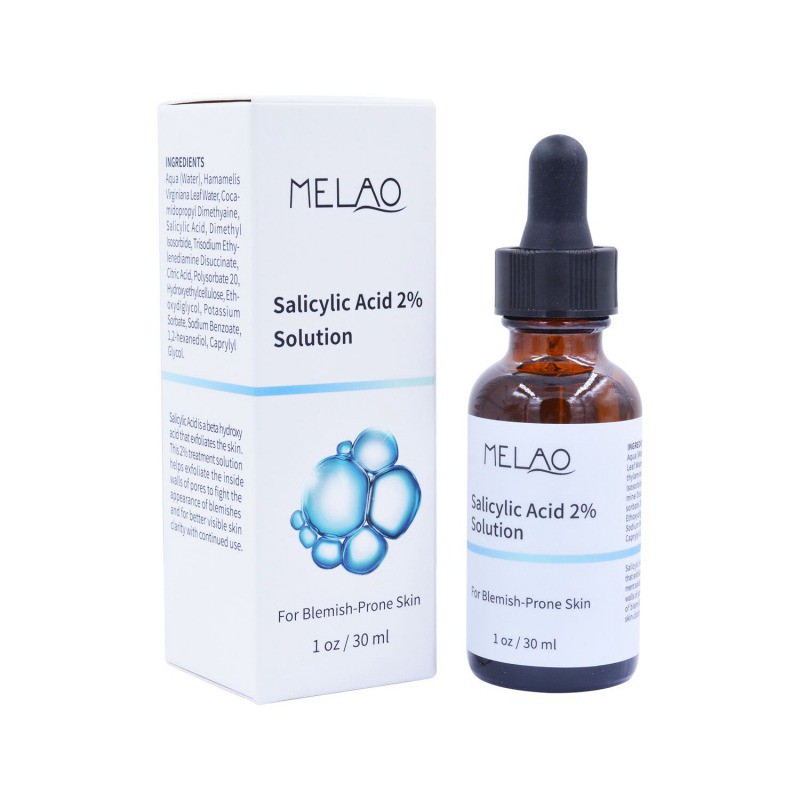 Tinh chất Melao Salicylic Acid 2% dưỡng ẩm se khít lỗ chân lông tẩy tế bào chết chăm sóc da hiệu quả 30ml