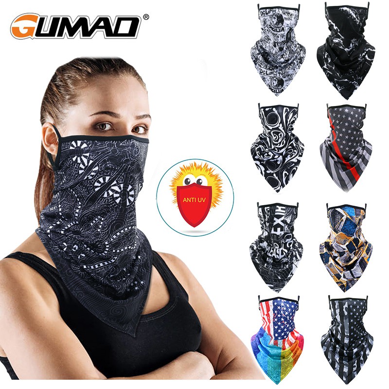 Khẩu trang che mặt hình tam giác thoáng khí chống gió chống tia UV tiện dụng