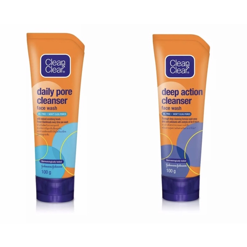 1 tuýt sữa rửa mặt clean and clear deep action 100g