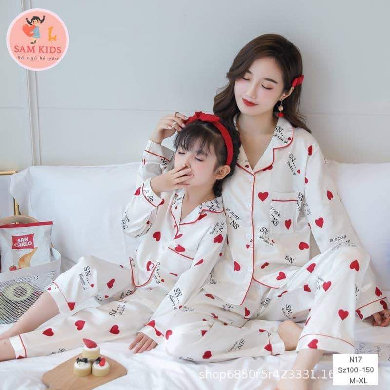 Pijama lụa dáng dài