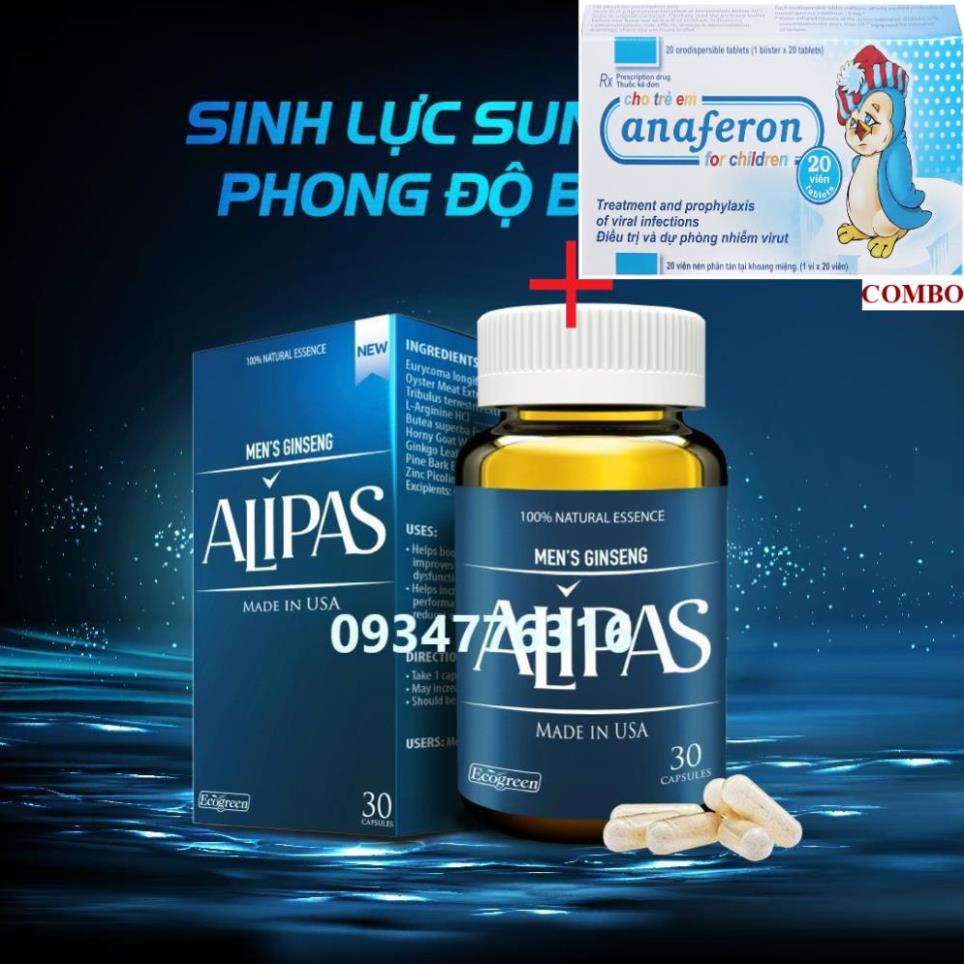 Combo Chim cánh cụt Nga+ Viên uống ALIPAS tăng cường sinh lý nam (30 viên)