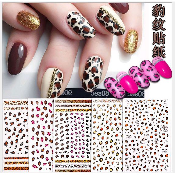 Sticker Trang trí móng Nail Mẫu Hổ - Báo