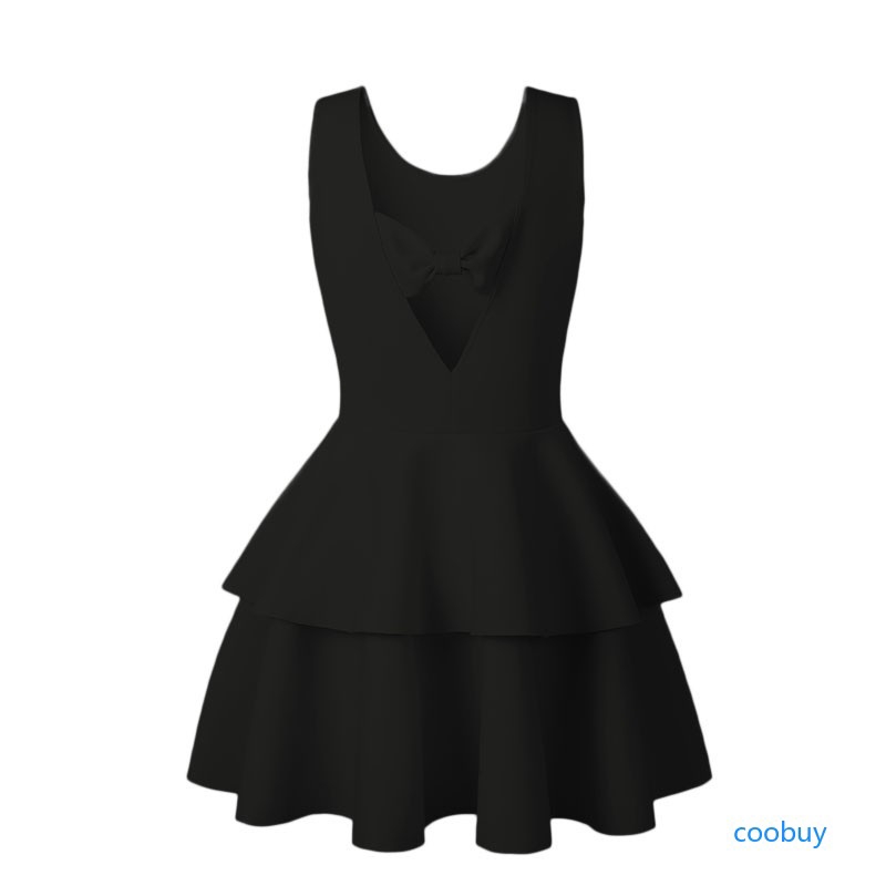 Freeship từ 50K - CB❤❤ Women Mini Dresses Summer Cocktail Party Sleeveless Bowknot Skater | BigBuy360 - bigbuy360.vn