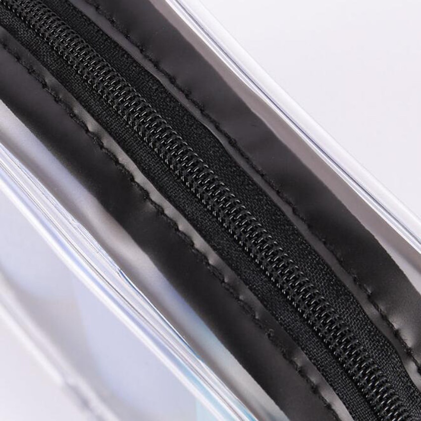 Túi nhựa PVC màu trong suốt chống nước tiện dụng đựng đồ trang điểm có 4 kích thước tùy chọn