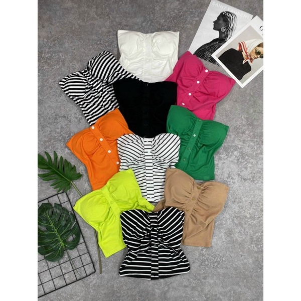 Áo quây cúc rúm ngực