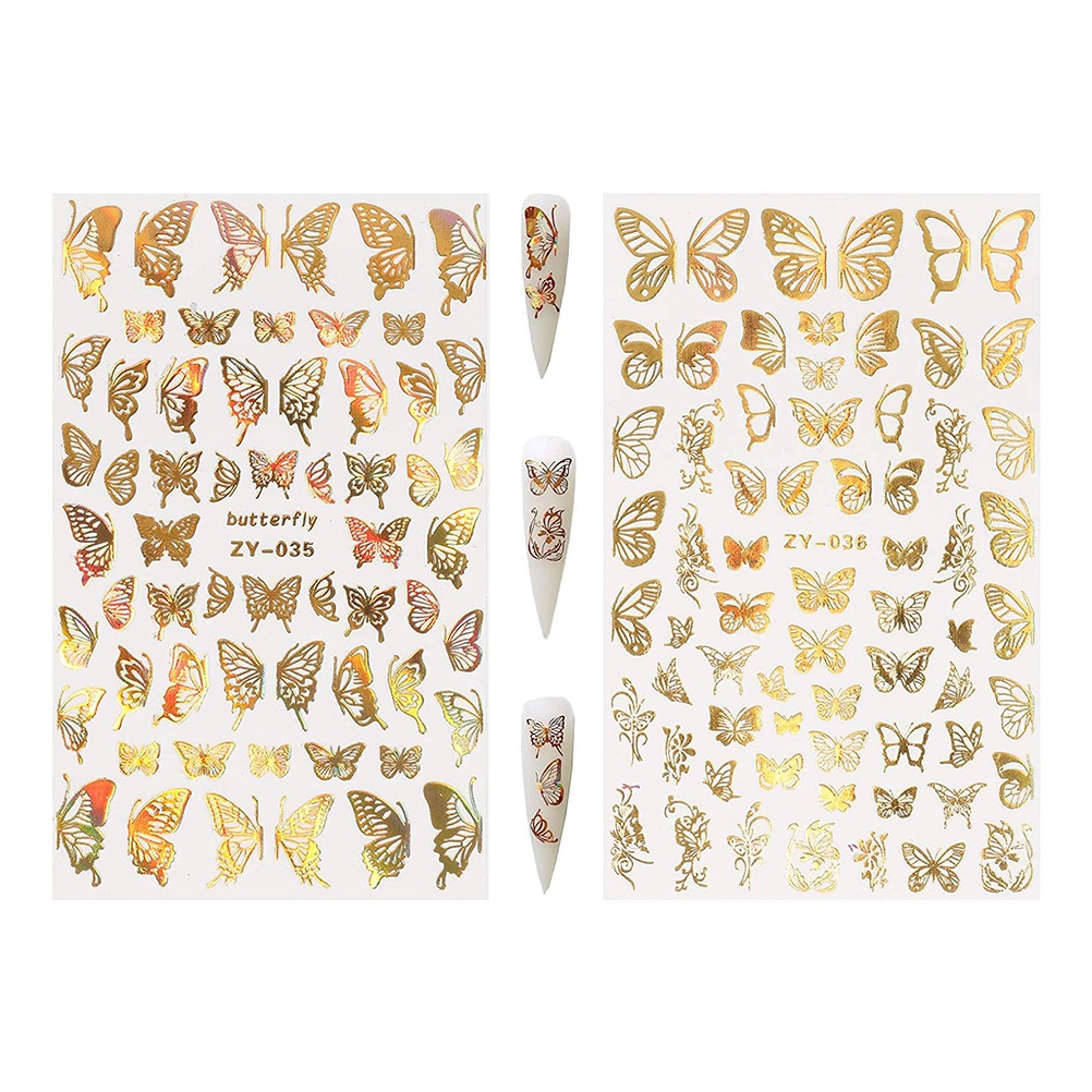 [Hàng mới về] Set 8 tờ miếng dán 3D chuyển nước trang trí móng nghệ thuật