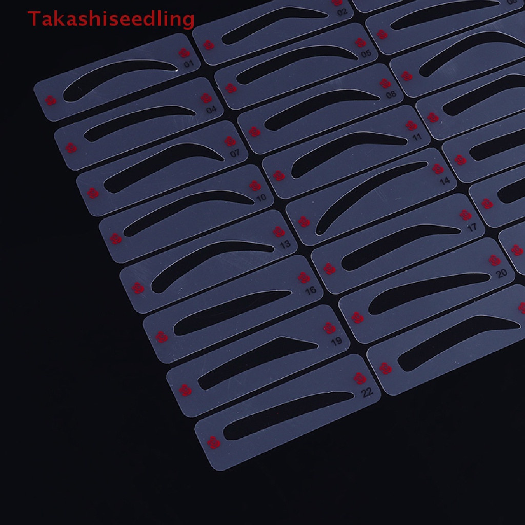 Set 24 Khuôn Kẻ Lông Mày Tiện Dụng Chất Lượng Cao Thẻ